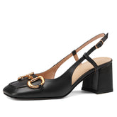 Anni Slingback-Pumps mit dickem Absatz